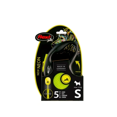Рулетка (Flexi) New Neon S трос 5м до 12кг желтый фото