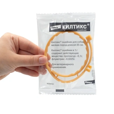 Килтикс ошейник от блох и клещей (6мес), 35см для мелких собак (ЛИЦЕНЗИЯ) фото Килтикс ошейник от блох и клещей (6мес), 35см для мелких собак (ЛИЦЕНЗИЯ) фото