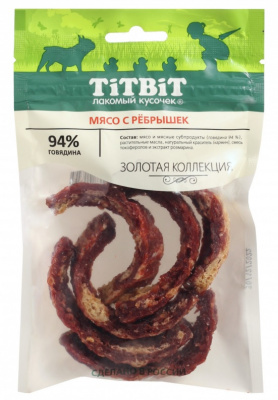TiTBiT 0,07кг Золотая коллекция мясо с рёбрышек для собак