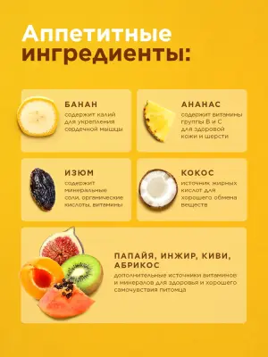 Little One 0,18кг лакомство Фруктовая смесь для всех видов грызунов New(181711) фото
