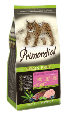Primordial 2кг утка, индейка беззерновой сухой для котят (011133) Primordial 2кг утка, индейка беззерновой сухой для котят (011133)