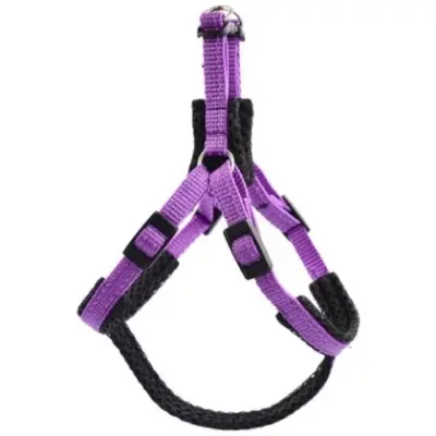 Шлейка (Зооэкспресс) 5721С FRESH LINE 10 мм капрон/сетка быстросъемная, регулируемая от 30 до 40 см сиреневая