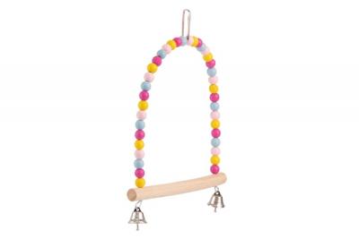 Игрушка для птиц (Wogy) Качели с колокольчиками 22х22см