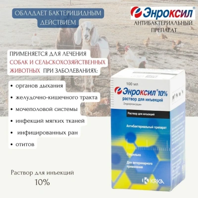 Энроксил 10% 100мл (ЛИЦЕНЗИЯ) Энроксил 10% 100мл (ЛИЦЕНЗИЯ)