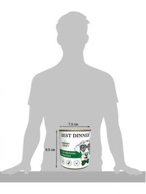 Best Dinner Premium №5 0,34кг ягненок, рис консервы для взрослых и щенков с 6 мес. для собак (264317 фото