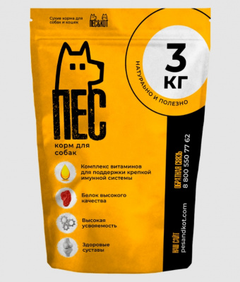 Пёс&Кот 3кг сухой для взрослых собак с чувствительным пищеварением (167197) Пёс&Кот 3кг сухой для взрослых собак с чувствительным пищеварением (167197) фото