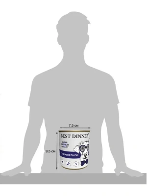 Best Dinner Super Premium Мясные деликатесы 0,34кг перепелка консервы для взрослых и щенков с 6 мес. фото