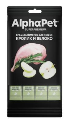 AlphaPet Superpremium (АльфаПет) 0,048кг крем-лакомство кролик яблоко для кошек (654844) фото