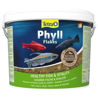 Tetra Phyll 10л корм хлопья для травоядных рыб