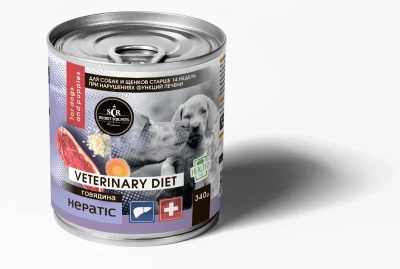 Секрет (Secret Premium) Hepatic 0,34кг субпродукты говяжьи при заболевании печени консервы для собак и щенков фото