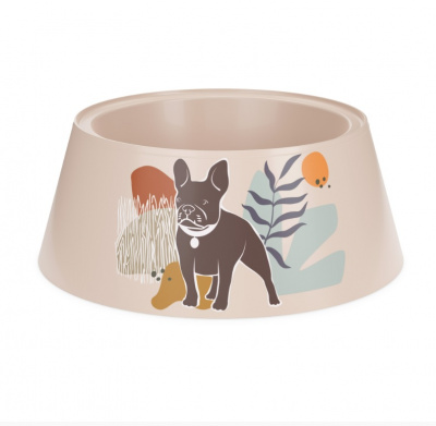 Миска (Zoo Plast) "Dogs" 0,7л, бежевая (19*19*10см) 