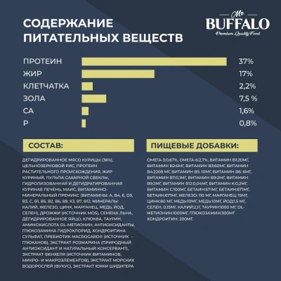 Баффало Mr.Buffalo Kitten 0,4кг с курицей сухой корм для котят (078700) фото Баффало Mr.Buffalo Kitten 0,4кг с курицей сухой корм для котят (078700) фото