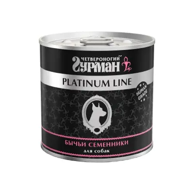 Четвероногий гурман 0,24кг Platinum Line с бычьими семенниками для собак (543938)
