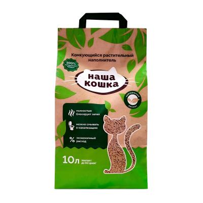 Наполнитель (Наша кошка) Нейтральный 10л ( 4,2 кг) Тофу растительный комкующийся для кошек  фото