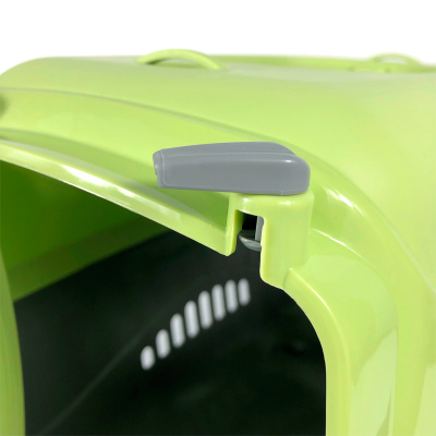 Переноска (Зооэкспресс) 17323 для животных "Турне" S с металлической дверцей (коврик + ремнь) 42*29*29,5 см зеленая фото