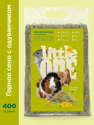 Сено (Little One) Горное с одуванчиком 0,4кг для грызунов фото