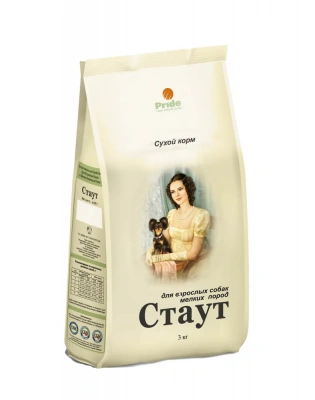 Стаут 3кг сухой корм для взрослых собак мелких пород (771058)