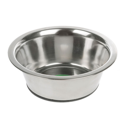 Миска (Beeztees) 653571 стальная с резиновым дном 450мл*13см фото