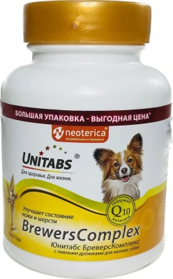 Unitabs Brewers Complex с Q10 для мелких собак 200 таб. Unitabs Brewers Complex с Q10 для мелких собак 200 таб. фото