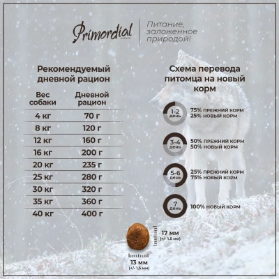 Primordial 0,4кг буйвол, скумбрия беззерновой сухой для собак (011553) фото Primordial 0,4кг буйвол, скумбрия беззерновой сухой для собак (011553) фото