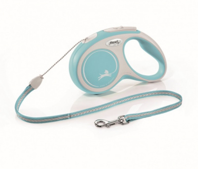 Рулетка Флекси New Comfort S трос 8м до 12кг голубой