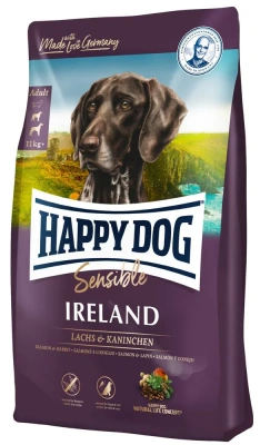 Happy Dog Supreme Sensible Ireland 2,8кг лосось кролик сухой для собак средних и крупных пород  улучшение состояния кожи и шерсти  фото Happy Dog Supreme Sensible Ireland 2,8кг лосось кролик сухой для собак средних и крупных пород  улучшение состояния кожи и шерсти  фото