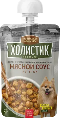 Деревенские лакомства 0,09кг Холистик Премьер Мясной соус из утки для собак (76051356) фото