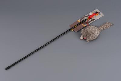 Дразнилка (Wogy) Мышка натуральный мех 15/9х5см на палочке l=46см арт.SASP8208 Код259338