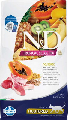 Farmina (Фармина) N&D Tropical Selection Cat 0,3кг ягненок для стерилизованных и кастрированных кошек (042118) фото Farmina (Фармина) N&D Tropical Selection Cat 0,3кг ягненок для стерилизованных и кастрированных кошек (042118) фото