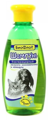 Шампунь (Биофлор) 245мл бактерицидный профилактика от блох и вшей для кошек и собак Шампунь (Биофлор) 245мл бактерицидный профилактика от блох и вшей для кошек и собак