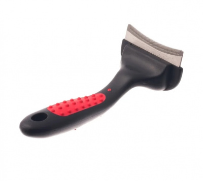 Расческа-триммер (Hello Pet) 42260M 60 зубьев средний с изгибом фото Расческа-триммер (Hello Pet) 42260M 60 зубьев средний с изгибом фото