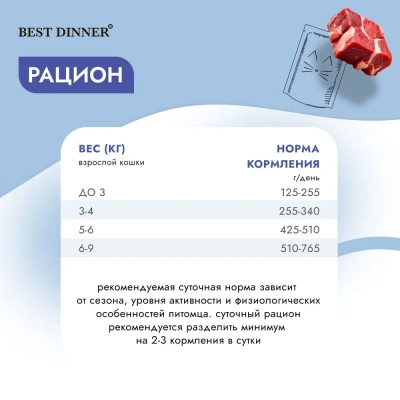 Best Dinner Vet Profi Renal 0,085кг (диета при почечной недостаточности) говядина кусочки в соусе влажный для кошек (403400) фото Best Dinner Vet Profi Renal 0,085кг (диета при почечной недостаточности) говядина кусочки в соусе влажный для кошек (403400) фото