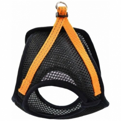 Шлейка (Зооэкспресс) 5745 А FRESH LINE жилет XL капрон, светоотражающая нить, сетка, черная с апельсиновым