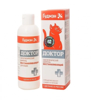 Шампунь (Доктор) 200мл восстанавливающий с пребиотиком Биолин Р для кошек (35) фото