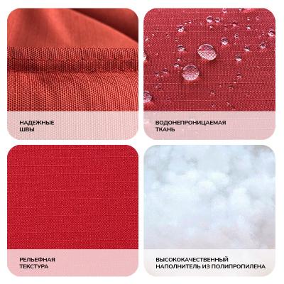 Лежанка (Зооэкспресс) лежанка овальная с подушкой «Oxford» №1 двухсторонняя 43*30*16 см красный/серый фото