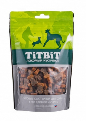 TiTBiT 0,145кг косточки мясные для собак с говядиной и сыром фото