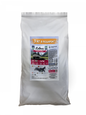 ТерриториЯ Кавказ 5183 12+3 кг Индейка с брусникой для взрослых собак средних и крупных пород фото