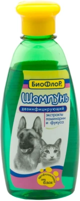Шампунь (Биофлор) 245мл дезинфецирующий профилактика от блох и вшей, для кошек и собак Шампунь (Биофлор) 245мл дезинфецирующий профилактика от блох и вшей, для кошек и собак