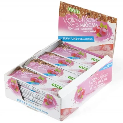 TiTBiT Berry 0,04кг мясные мюсли с индейкой и брусникой для собак фото