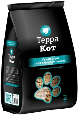 Терра Кот 2кг норвежский лосось сухой для взрослых кошек (772352) Терра Кот 2кг норвежский лосось сухой для взрослых кошек (772352)