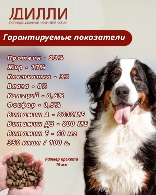 Дилли 16кг сухой корм для собак рыба и рис (006815) фото