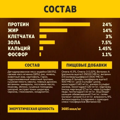 Brooksfield Low Grain Adult Dog All Breeds Lamb 12кг индейка/ягнёнок сухой корм для взрослых собак (354509) фото