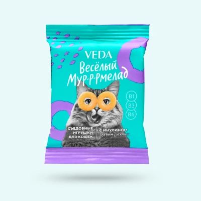 VEDA 0,006кг лакомство Весёлый мурмелад лакомство с инулином для кошек VEDA 0,006кг лакомство Весёлый мурмелад лакомство с инулином для кошек фото