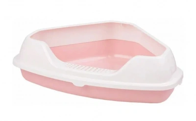 Туалет (Zoo Plast) Лекси угловой с бортом, розовый (55,5*41,5*15см) фото Туалет (Zoo Plast) Лекси угловой с бортом, розовый (55,5*41,5*15см) фото