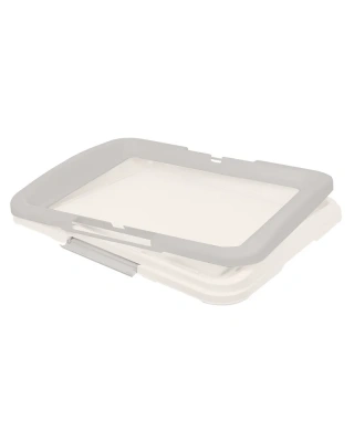 Туалет (Stefan) под одноразовую пеленку для собак большой L 63x49x6, серый  BP1031B фото