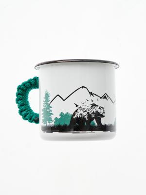 Кружка Территория Медведь, эмалированная сталь, 400 мл фото