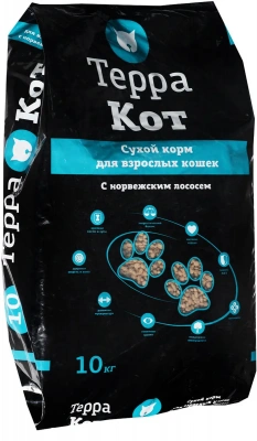 Терра Кот 10кг норвежский лосось сухой для взрослых кошек (772369) Терра Кот 10кг норвежский лосось сухой для взрослых кошек (772369)