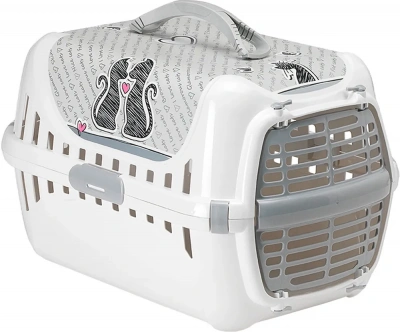 Переноска (Moderna) Trendy Влюбленные кошки с пластиковой дверью (51*31*34) 