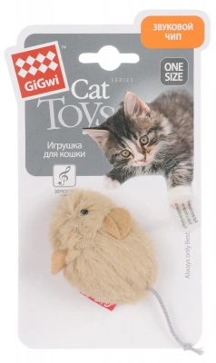 Игрушка (GiGWi) 75217 Мышка со звуковым чипом 7см для кошек, серия MELODY CHASER Игрушка (GiGWi) 75217 Мышка со звуковым чипом 7см для кошек, серия MELODY CHASER