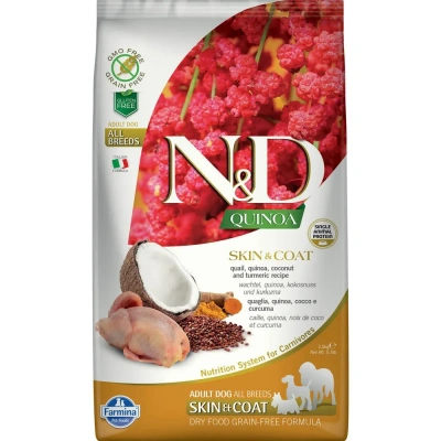 Farmina (Фармина) N&D Dog  2,5кг сухой беззерновой перепел и киноа для кожи и шерсти для собак (3022) Farmina (Фармина) N&D Dog  2,5кг сухой беззерновой перепел и киноа для кожи и шерсти для собак (3022)